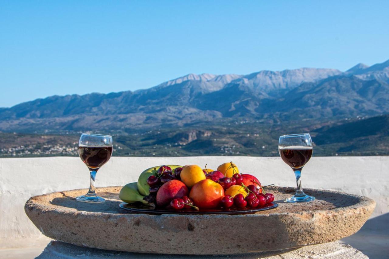 Bella-Maria At Aptera With Mountain And Sea View !! 干尼亞 外观 照片
